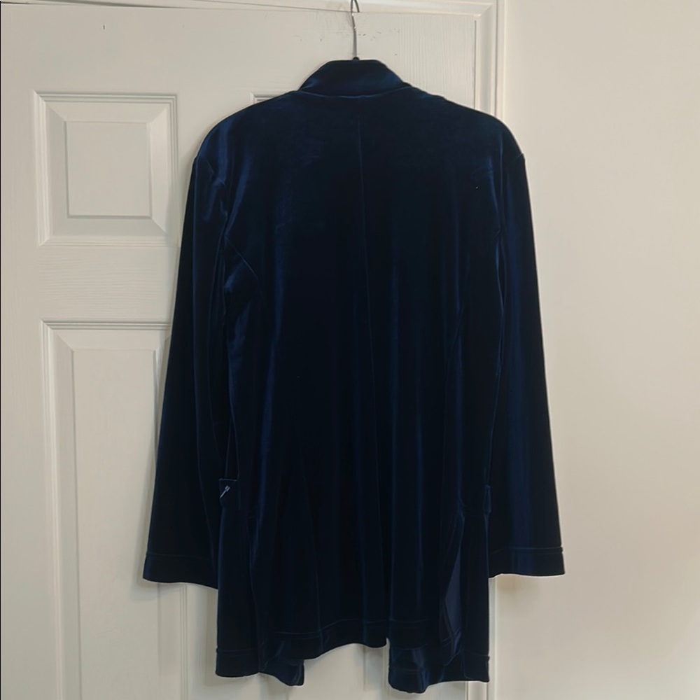 Coldwater Creek Blue Velvet Blazer - Picture 8 of 9